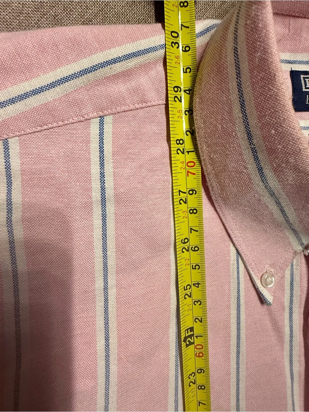 Ralph Lauren Pink and White Striped Polo Shirt